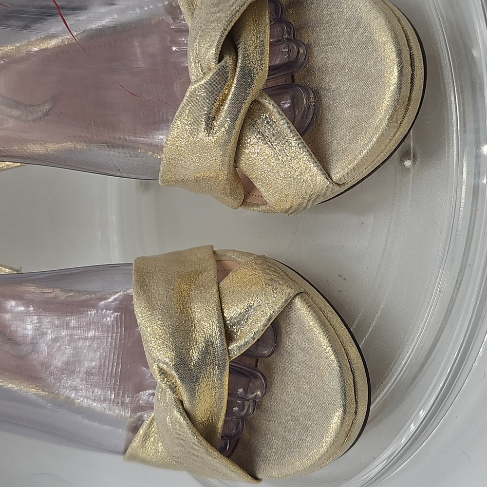 K NINA WOMENS SIZE 9m GOLD 4” HEELS - Picture 7 of 11